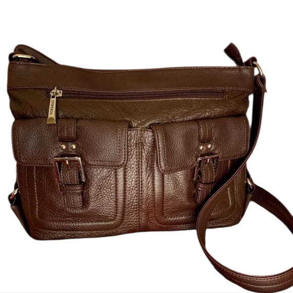 Stone & Co. Leather Shoulder Bag w/Front Pouches - Picture 1 of 10